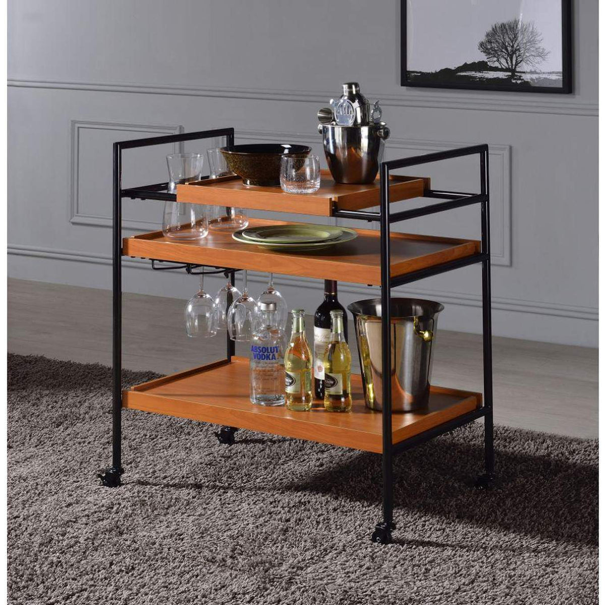 98675 Oaken Serving Cart
