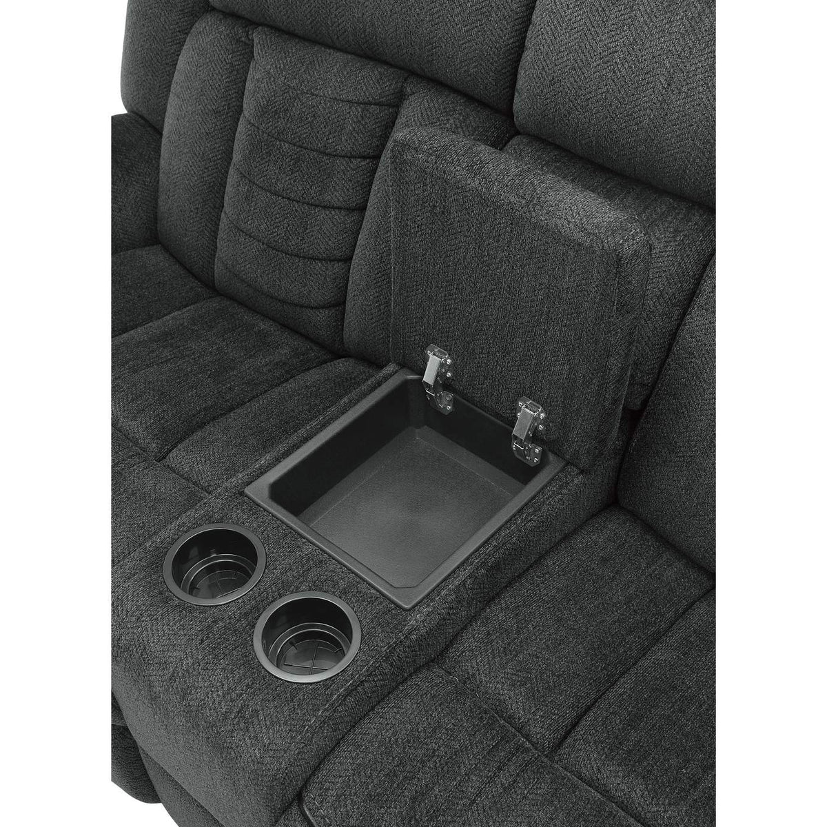 9901CC-2 Nutmeg Double Reclining Love Seat with Center Console