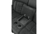 9901CC-2 Nutmeg Double Reclining Love Seat with Center Console