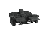 9901CC-2 Nutmeg Double Reclining Love Seat with Center Console