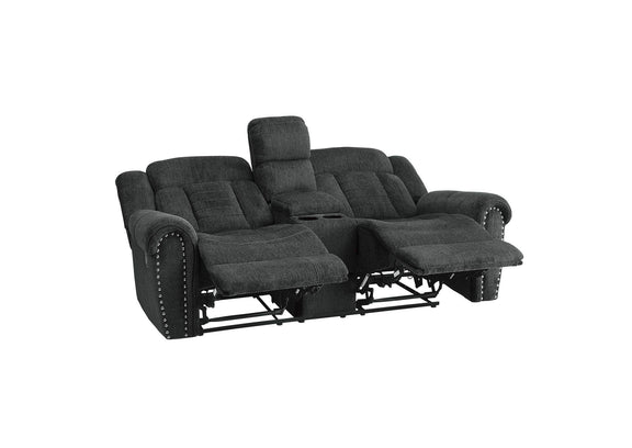 9901CC-2 Nutmeg Double Reclining Love Seat with Center Console