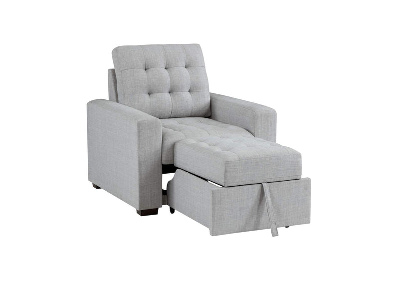 9916GY-1 McCafferty Chair with Pull-out Ottoman
