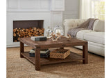3F4121 Meadow Solid Wood Square Coffee Table In Brick Brown