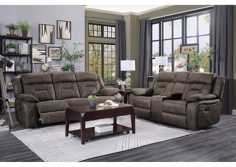 9989DB-2 Hill Double Reclining Love Seat with Center Console