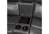 9990GY-2 Yerba Double Lay Flat Reclining Love Seat with Center Console