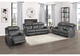 9990GY-2 Yerba Double Lay Flat Reclining Love Seat with Center Console