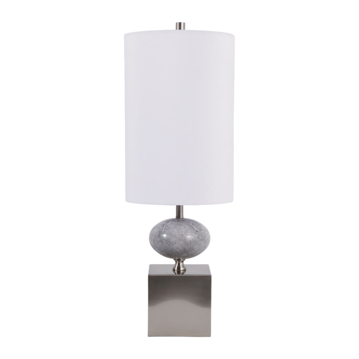 26" Halifax Marble Table Lamp - Gray