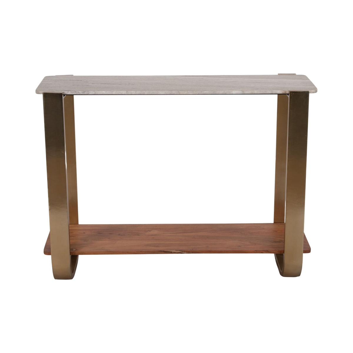 31" Marble Top Console - Gold