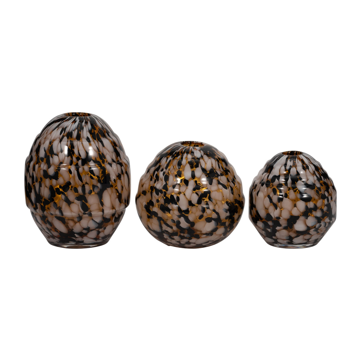 6" / 7" / 8" Dara Specked Vases (Set of 3) - Amber