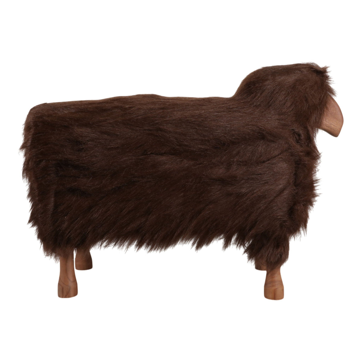 31" x 23" Faux Fur Sheep - Brown / Natural