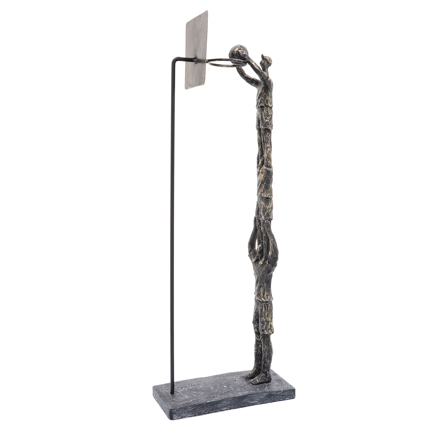 Resin 3-Men Dunk 19" - Bronze