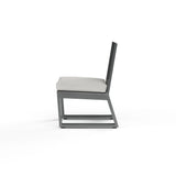 Redondo - Armless Dining Chair, No Welt - Cast Silver / Dark Gray