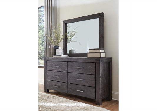 3FT382A Meadow Six Drawer Solid Wood Dresser In Graphite (2024)