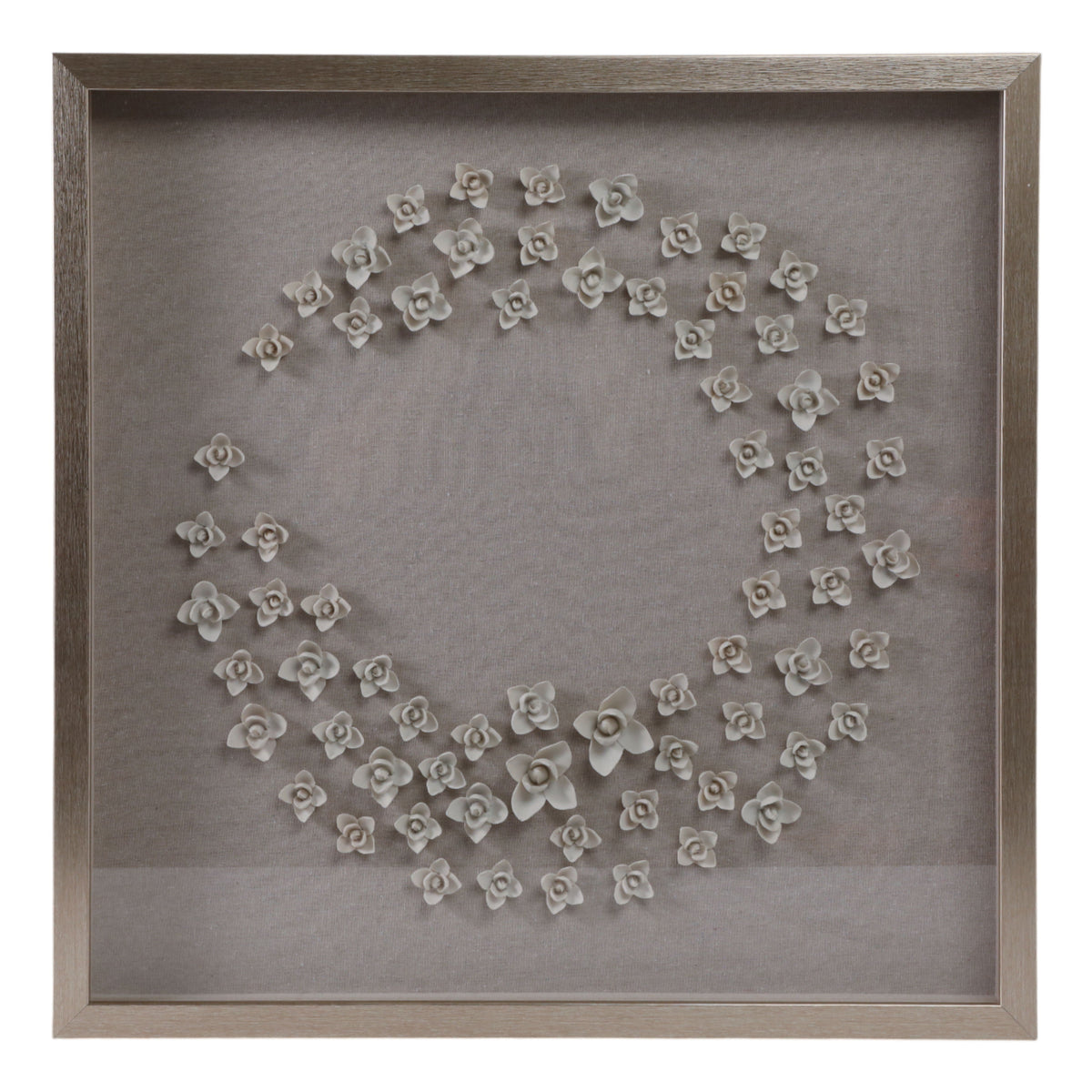 Payens Dimensional Flower Shadowbox Art - Gray