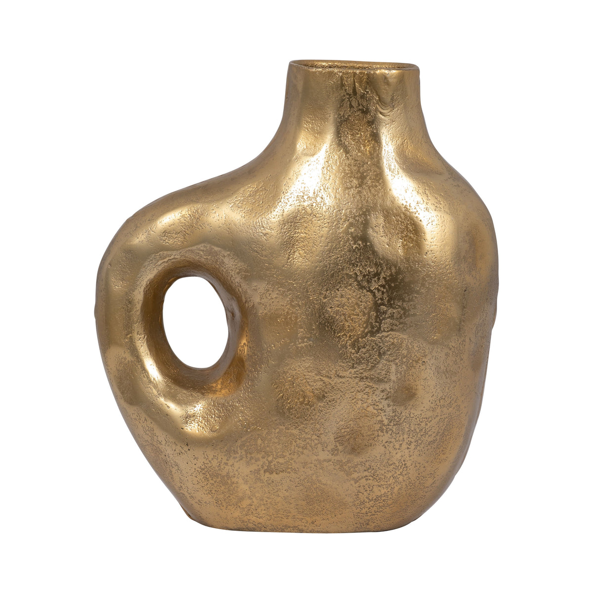Hammerd Cut-Out Vase - Gold