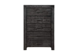 3FT384A Meadow Five Drawer Solid Wood Chest In Graphite (2024)