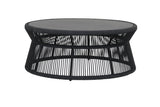 Milano - Table With Round Honed Absolute Granite Insert Top