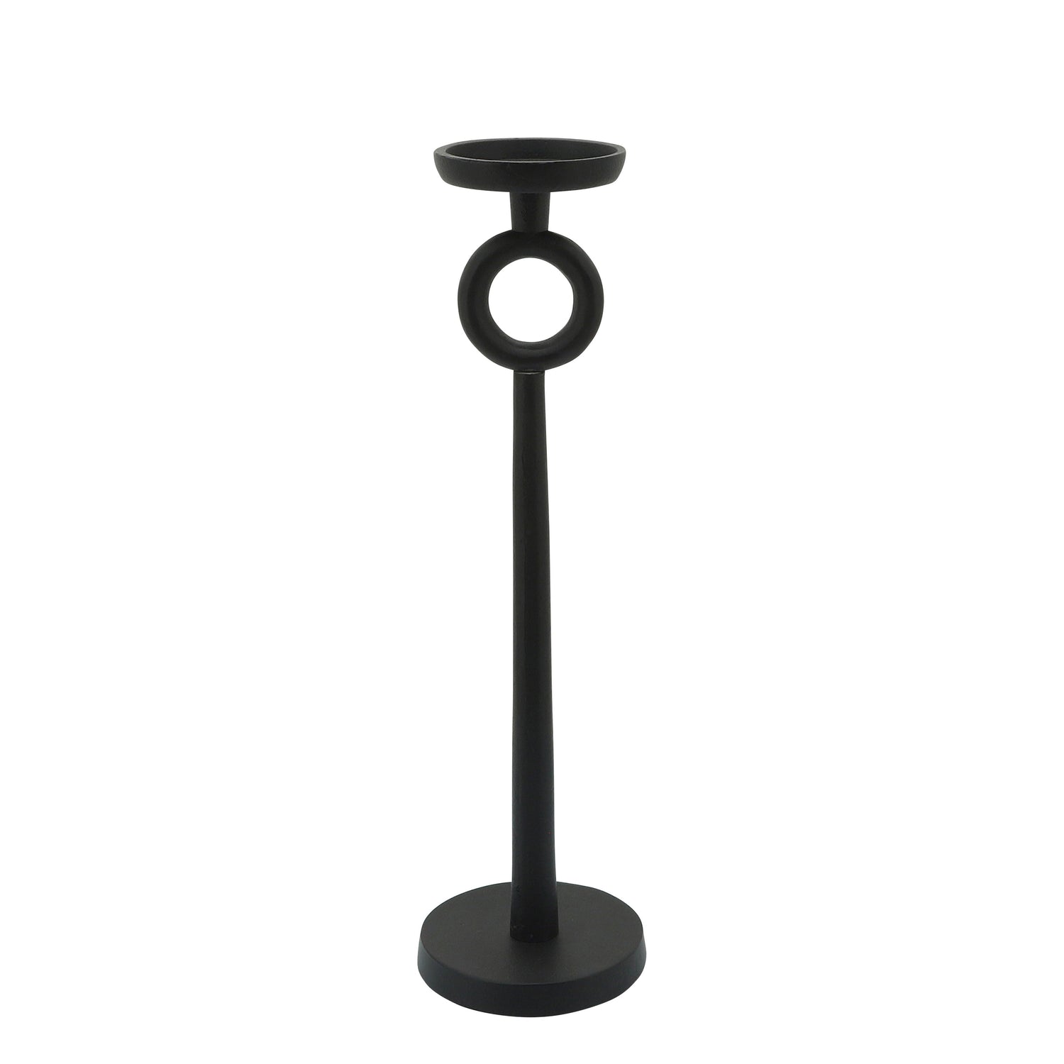 Metal Candle Holder 17" - Black