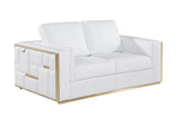 1130 - Top Grain Italian Leather Loveseat