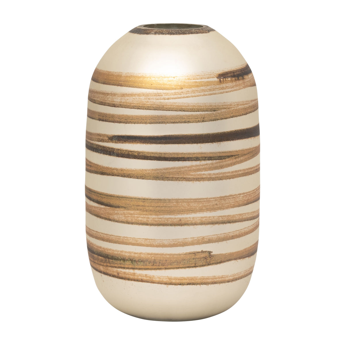 Glass 14" Antique Ring Vase - Gold