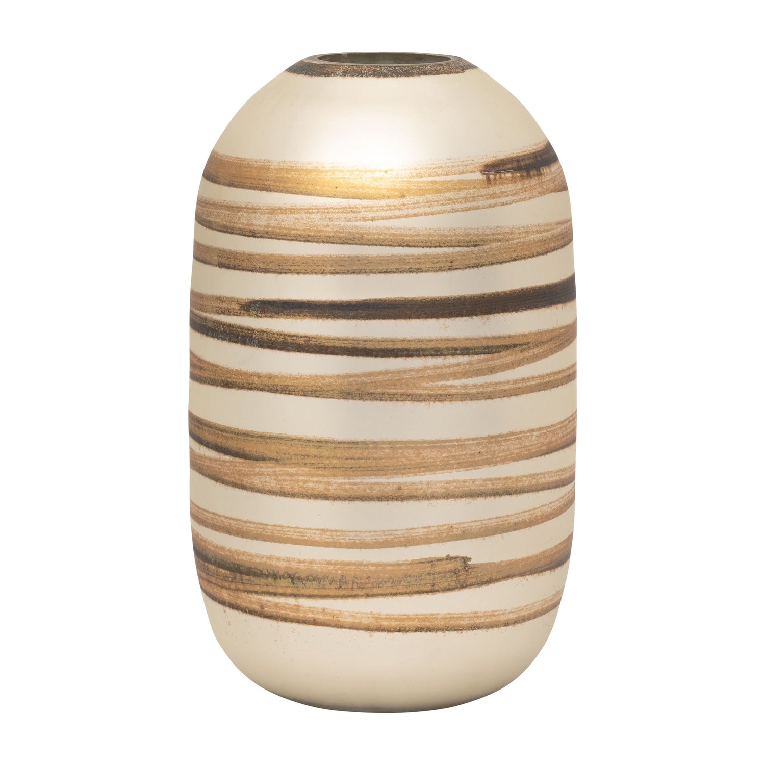 Glass 14" Antique Ring Vase - Gold