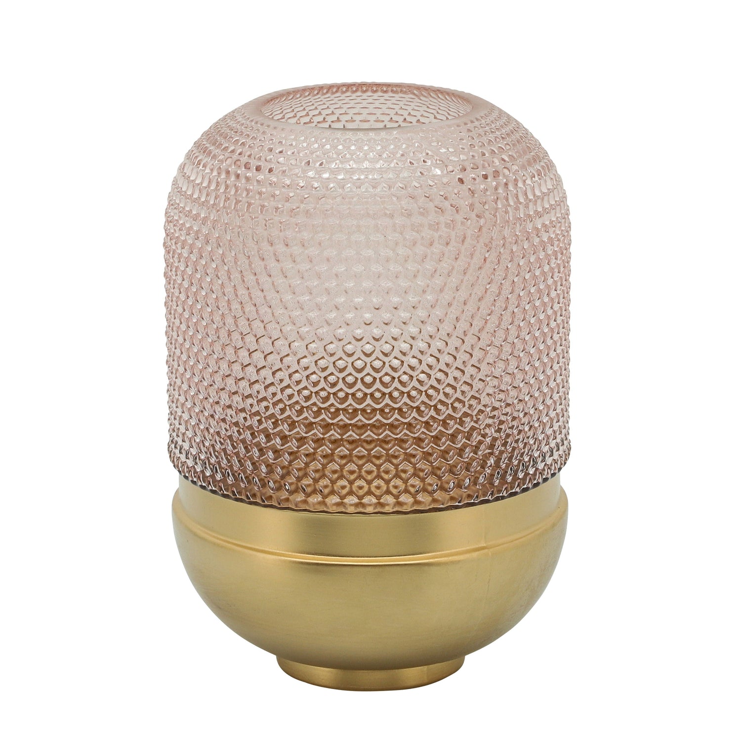 Glass Textured Dots 11" - Pink / Gold