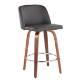 Tintori - Fixed - Height Counter Stool - Round Chrome Footrest (Set of 2)