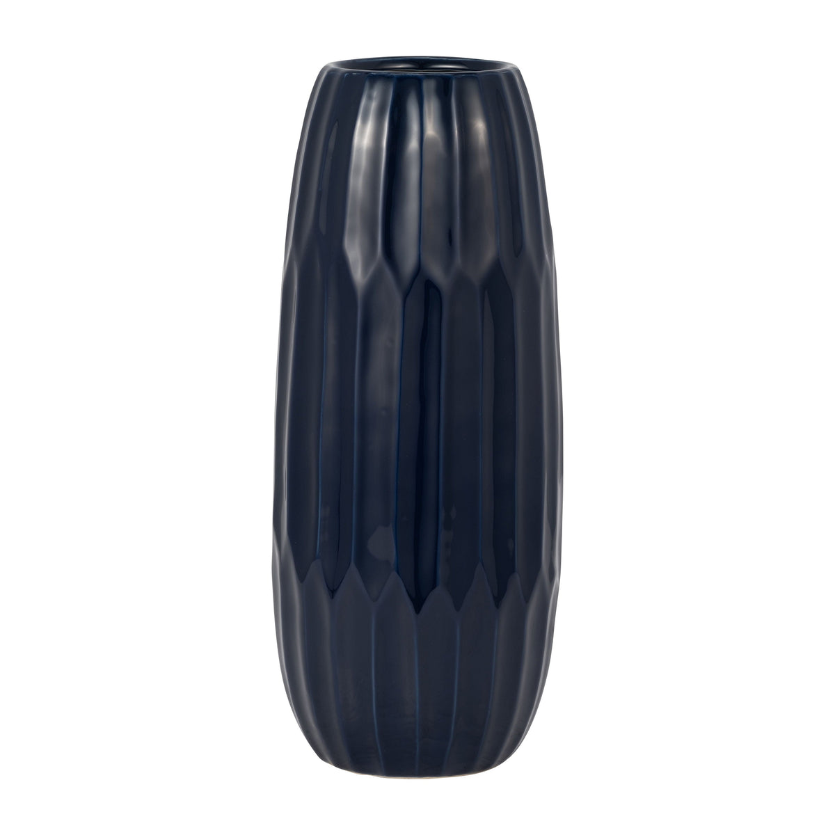 Ceramic 14" Vase - Navy Blue