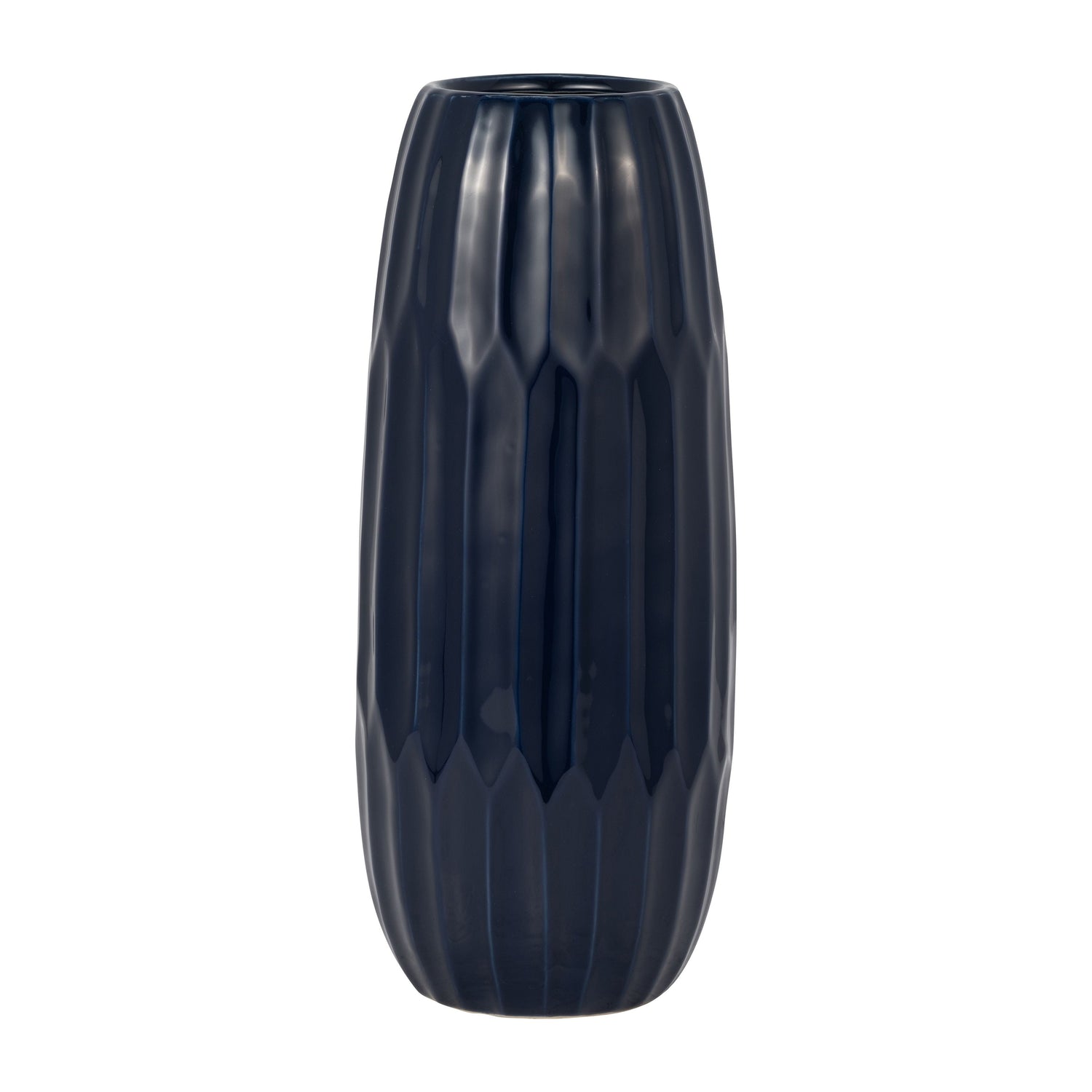 Ceramic 14" Vase - Navy Blue