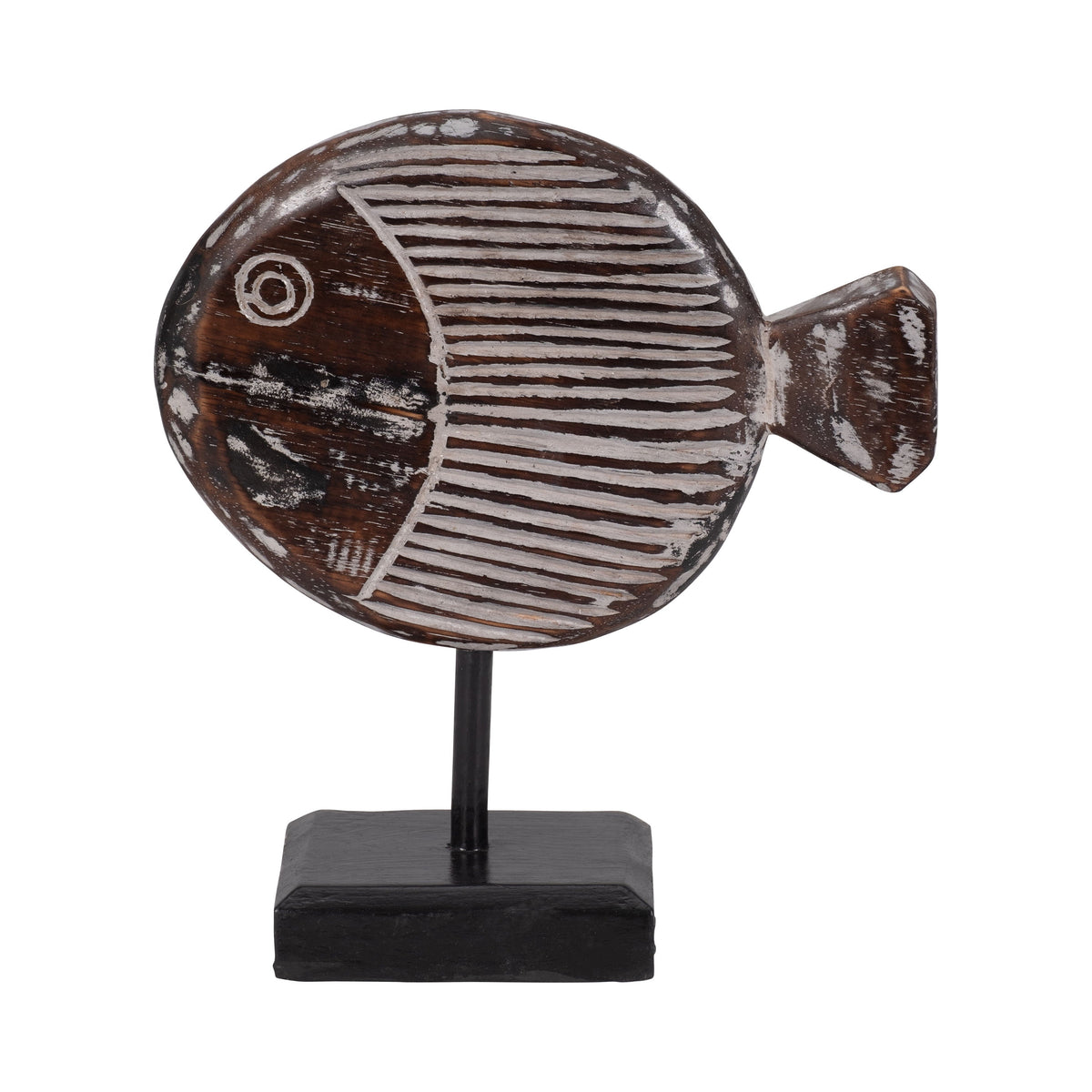 11" Hight Fish On Stand - Gray