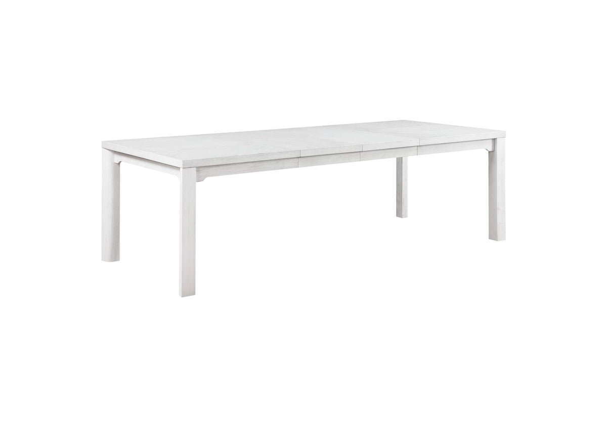 AG-638-096 Sunset Trading Dover 60-78-96" Rectangular Expandable Dining Table | White Dove Wood | Seats