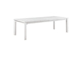 AG-638-096 Sunset Trading Dover 60-78-96" Rectangular Expandable Dining Table | White Dove Wood | Seats