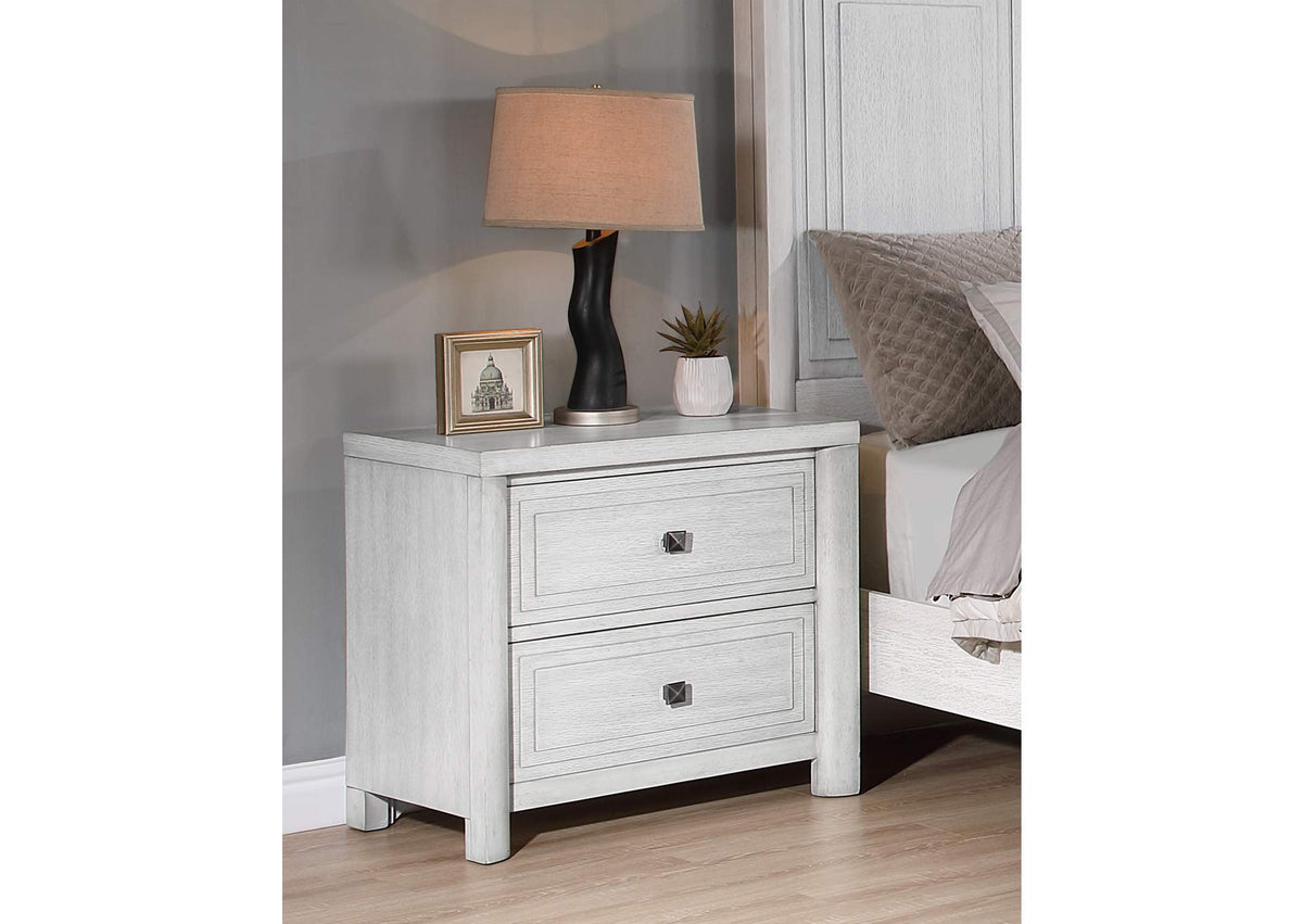 AG-638-670N Sunset Trading Dover 2 Drawer Nightstand | White Dove Wood