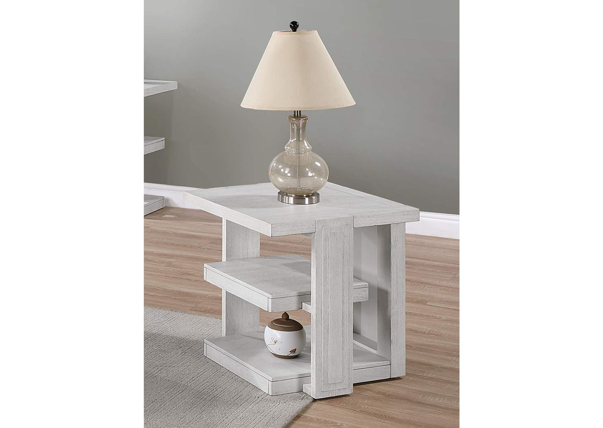 AG-638-809 Sunset Trading Dover End Table | White Dove Wood