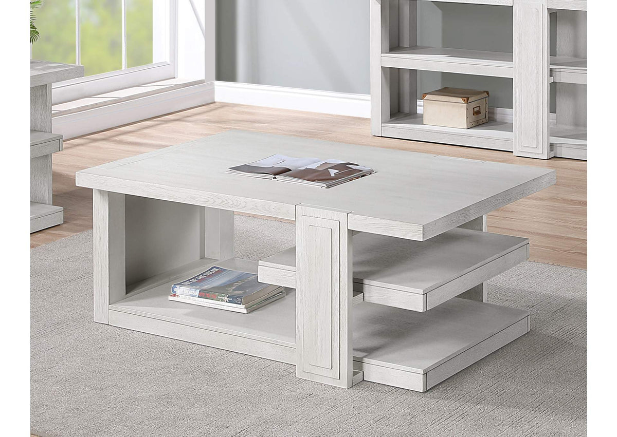 AG-638-819 Sunset Trading Dover Cocktail Table | White Dove Wood