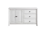 AG-638-894 Sunset Trading Dover 62" Sideboard Server Table with Cabinets & Drawers | White Dove Wood