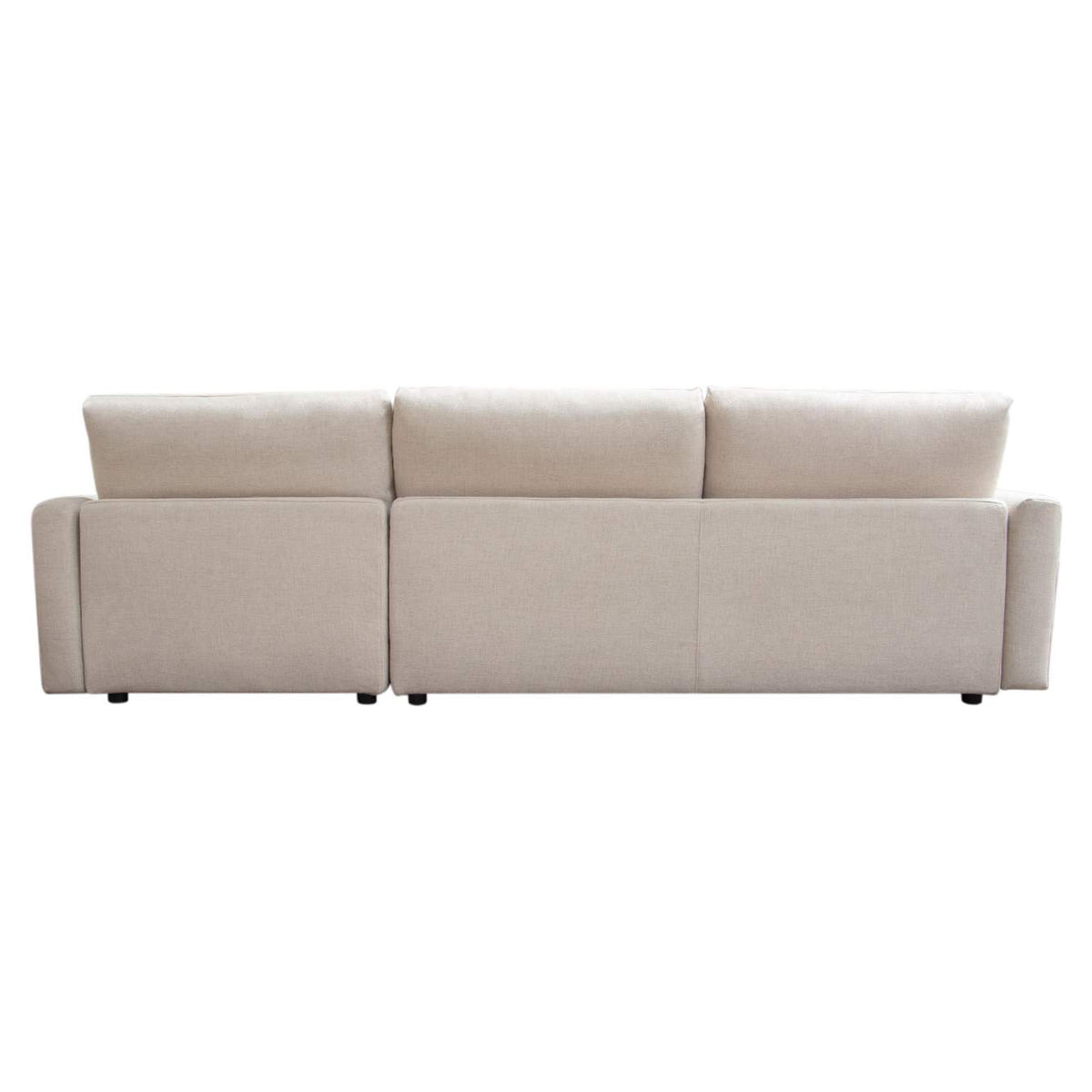 ARCADIACM2PC Arcadia 2pc Reversible Chaise Sectional W/ Feather Down Seating In Cream Fabric