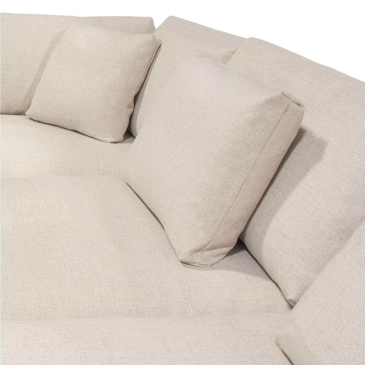 ARCADIACM3PC Arcadia 3pc Corner Sectional W/ Feather Down Seating In Cream Fabric
