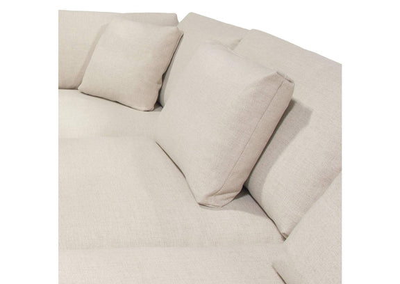 ARCADIACM3PC Arcadia 3pc Corner Sectional W/ Feather Down Seating In Cream Fabric