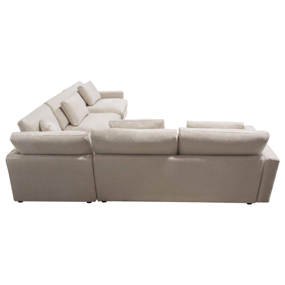 ARCADIACM3PC Arcadia 3pc Corner Sectional W/ Feather Down Seating In Cream Fabric