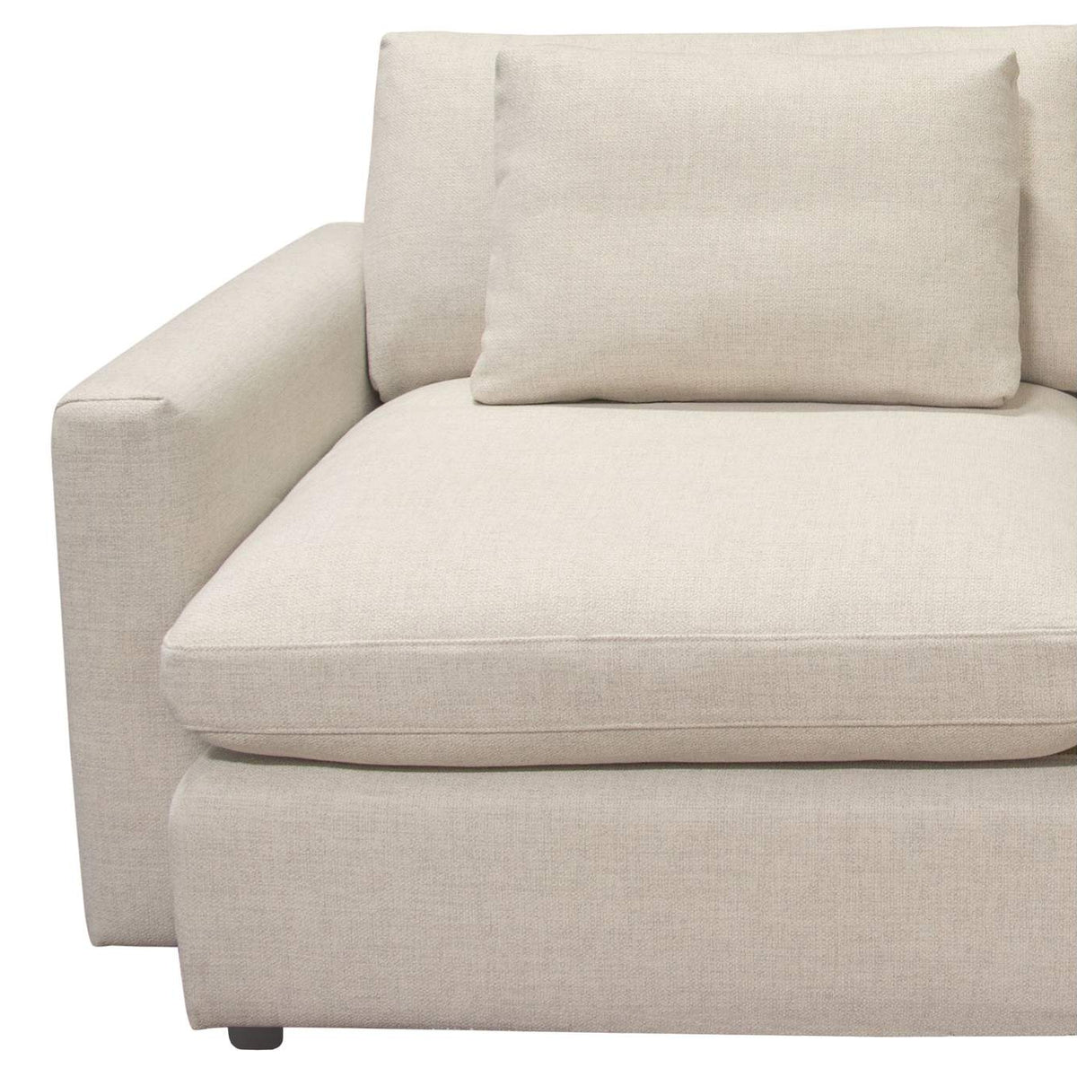ARCADIACM3PC Arcadia 3pc Corner Sectional W/ Feather Down Seating In Cream Fabric