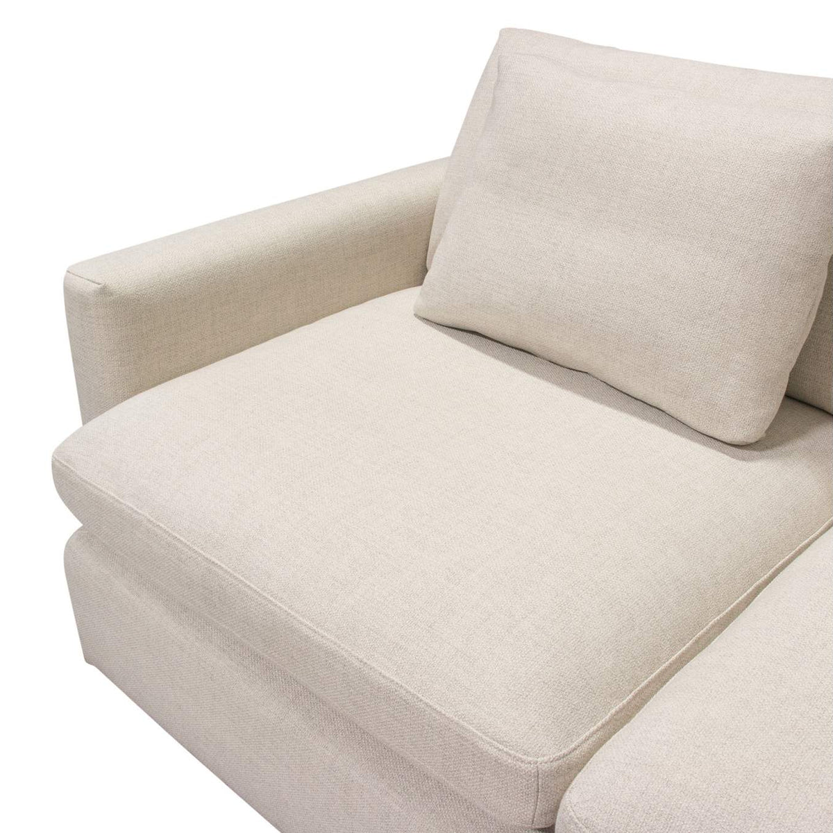 ARCADIACM3PC Arcadia 3pc Corner Sectional W/ Feather Down Seating In Cream Fabric