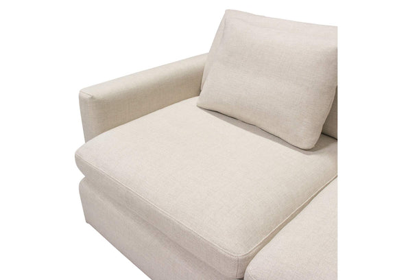 ARCADIACM3PC Arcadia 3pc Corner Sectional W/ Feather Down Seating In Cream Fabric