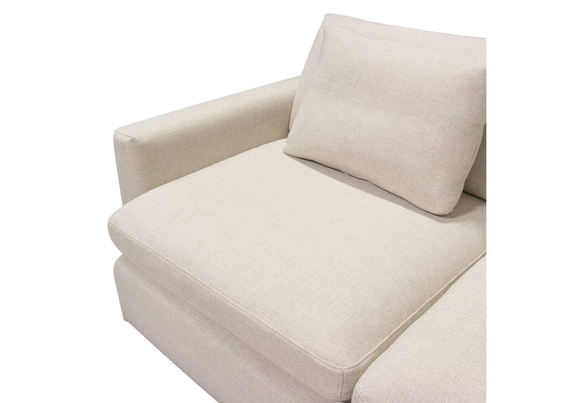ARCADIACM3PC Arcadia 3pc Corner Sectional W/ Feather Down Seating In Cream Fabric