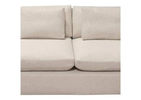 ARCADIACM3PC Arcadia 3pc Corner Sectional W/ Feather Down Seating In Cream Fabric