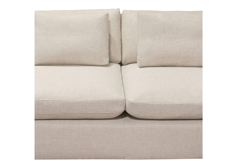 ARCADIACM3PC Arcadia 3pc Corner Sectional W/ Feather Down Seating In Cream Fabric