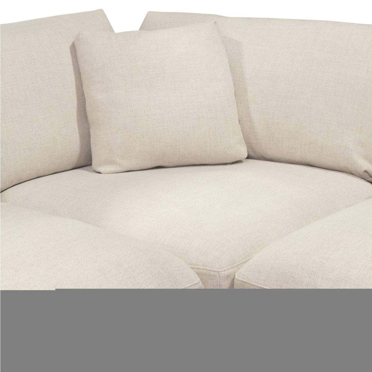 ARCADIACM3PC Arcadia 3pc Corner Sectional W/ Feather Down Seating In Cream Fabric