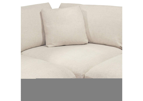 ARCADIACM3PC Arcadia 3pc Corner Sectional W/ Feather Down Seating In Cream Fabric