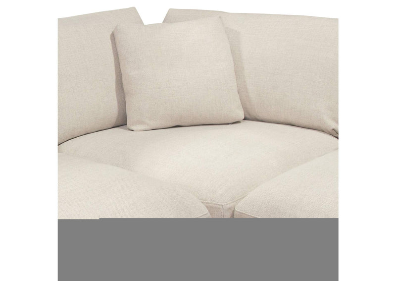ARCADIACM3PC Arcadia 3pc Corner Sectional W/ Feather Down Seating In Cream Fabric
