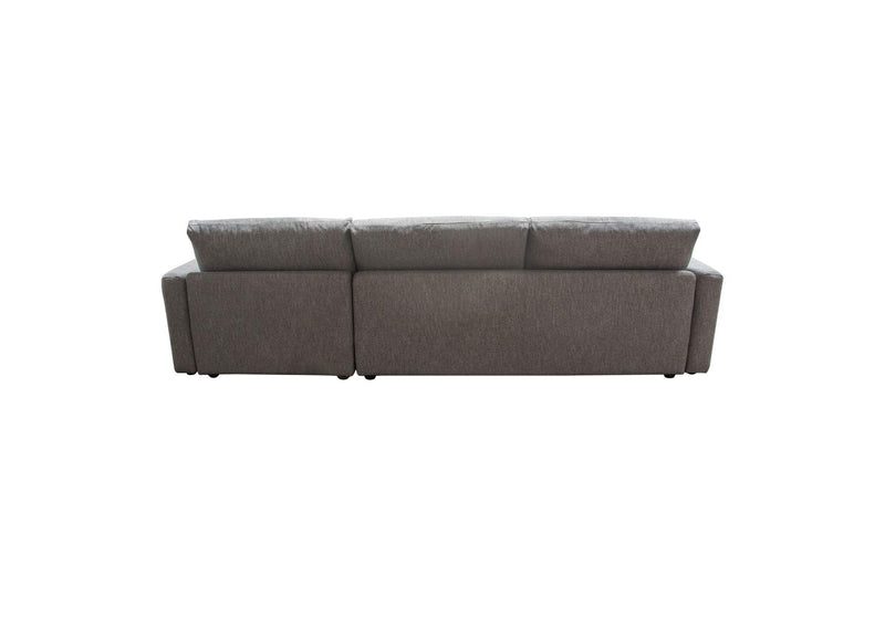 ARCADIAGR2PC Arcadia 2pc Reversible Chaise Sectional W/ Feather Down Seating In Grey Fabric